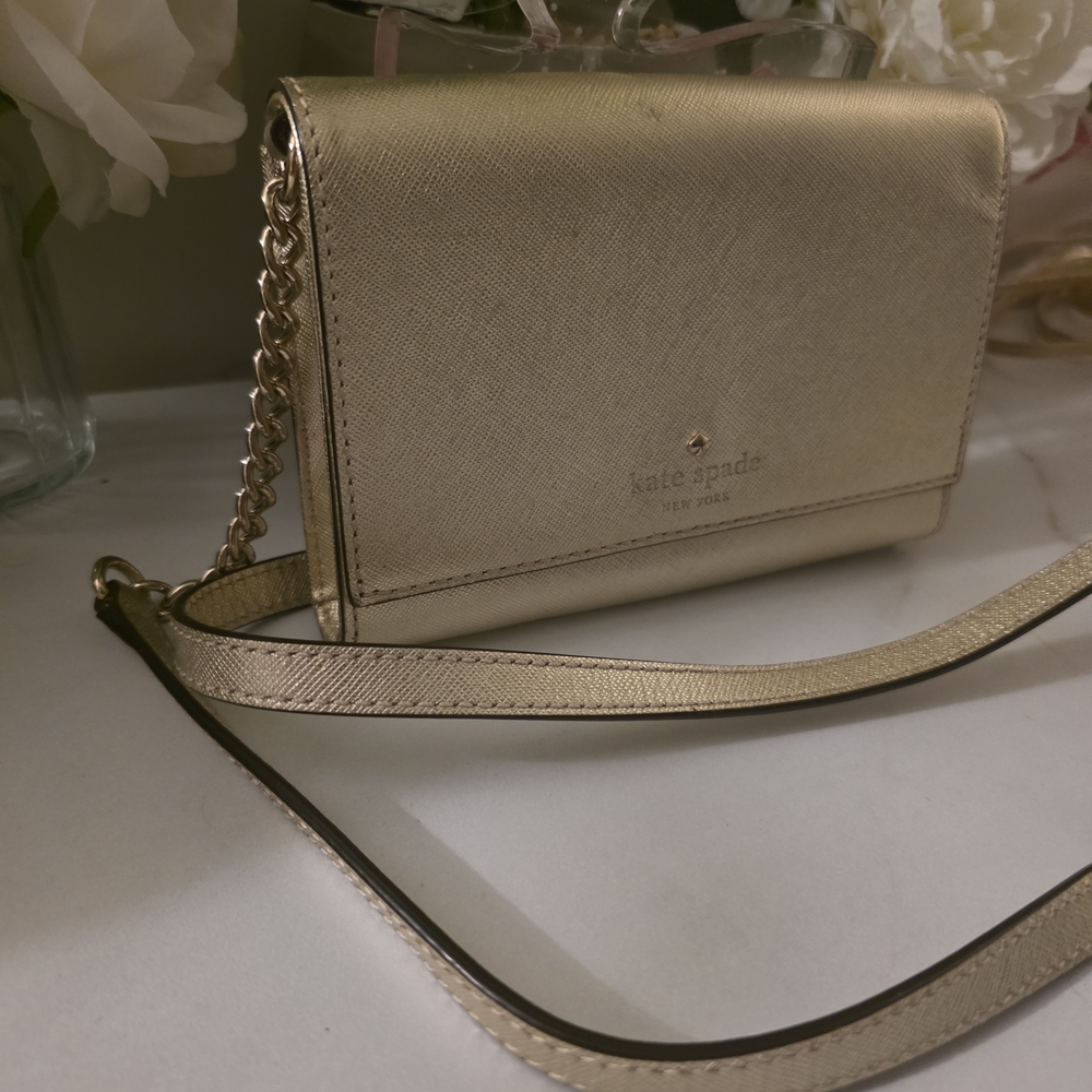 Kate Spade Gold Crossbody Bag